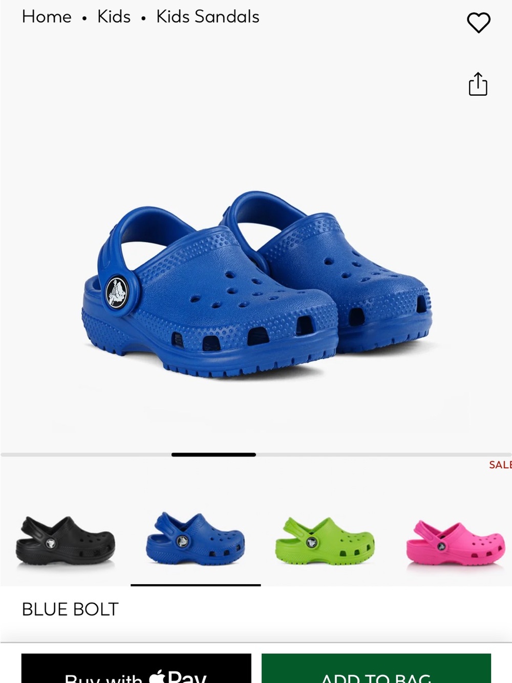 CROCS Kids Classic Clog in Blue
